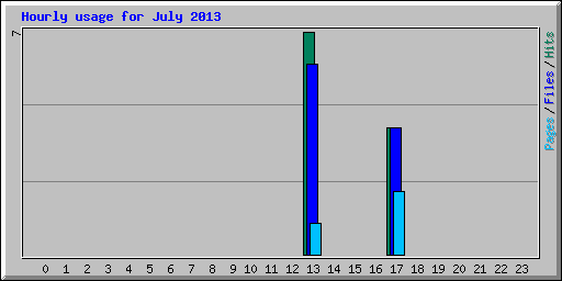 Hourly usage for July 2013