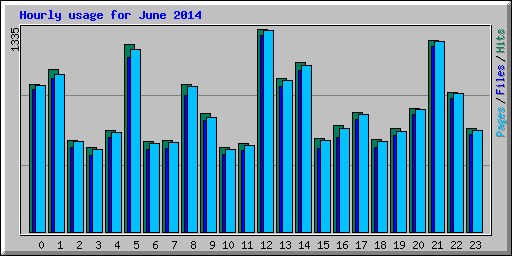 Hourly usage for June 2014